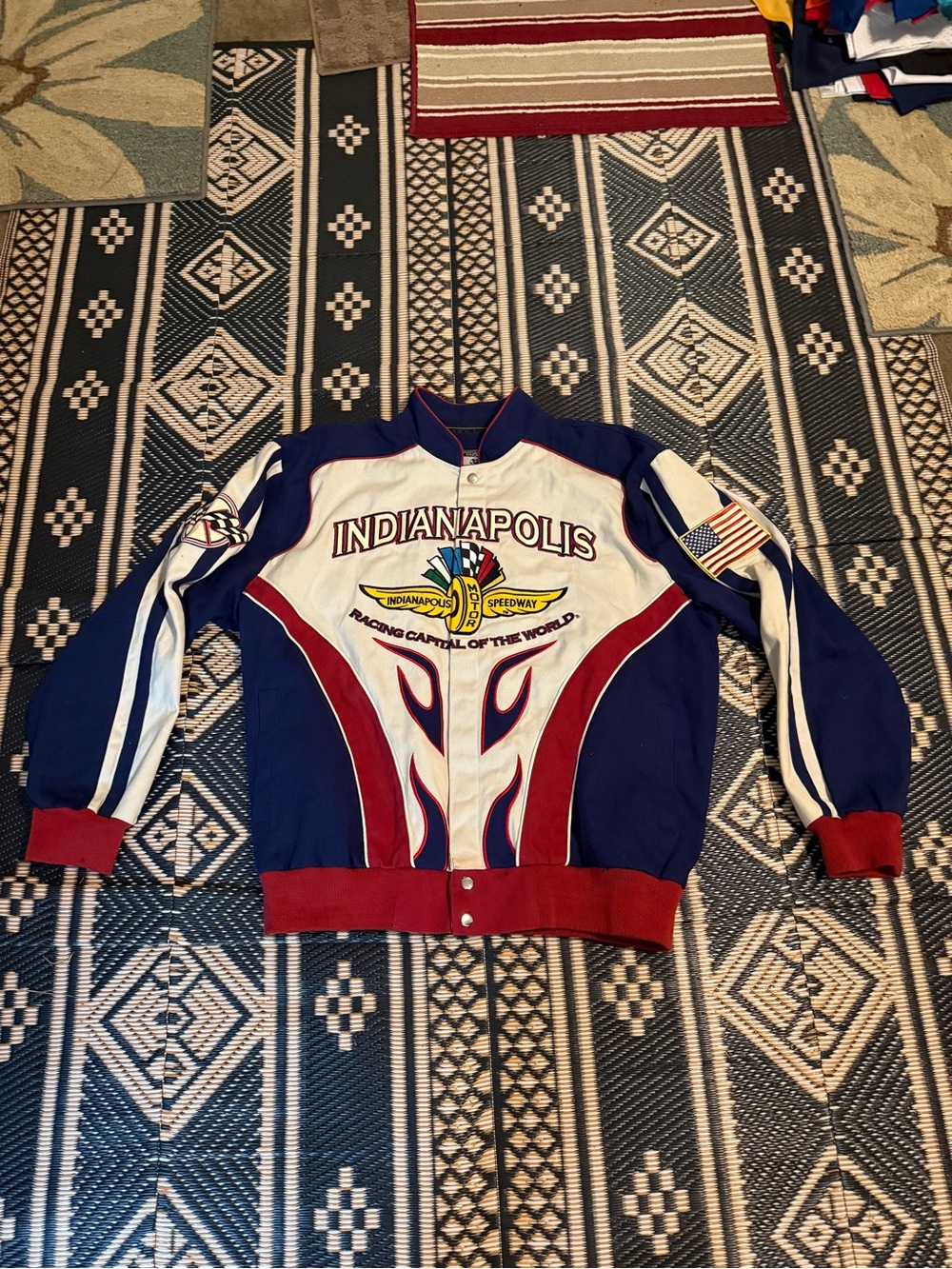 Indianapolis Racing Jacket - Blue/White/Red indy 500 top of the line XL